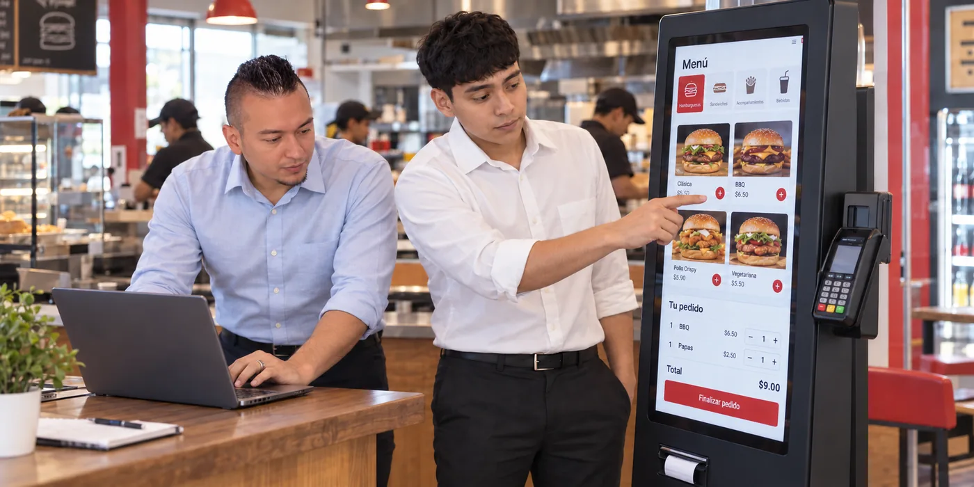 Instalación de kioscos con Sivo POS en establecimiento de alimentos